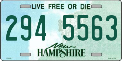 NH license plate 2945563