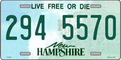 NH license plate 2945570