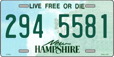 NH license plate 2945581
