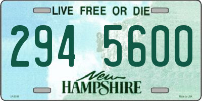 NH license plate 2945600