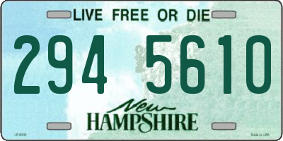 NH license plate 2945610