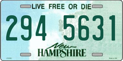 NH license plate 2945631