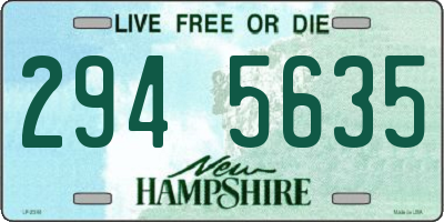 NH license plate 2945635