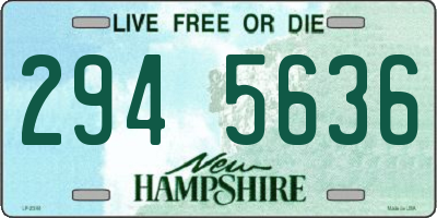 NH license plate 2945636