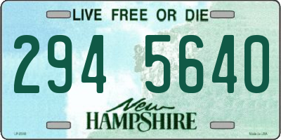 NH license plate 2945640