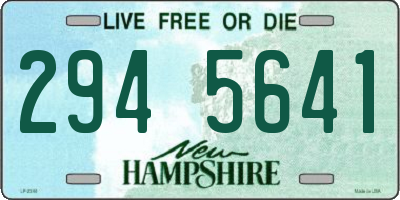 NH license plate 2945641