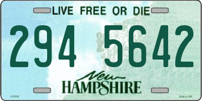 NH license plate 2945642