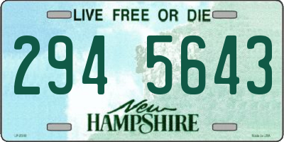 NH license plate 2945643