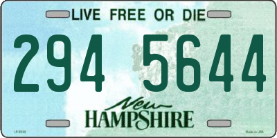 NH license plate 2945644
