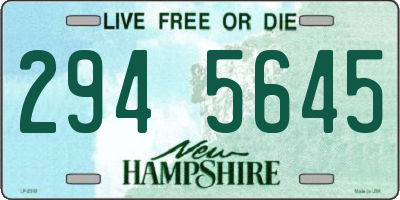 NH license plate 2945645