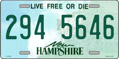 NH license plate 2945646