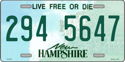 NH license plate 2945647