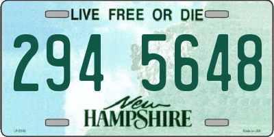 NH license plate 2945648