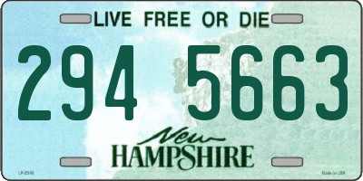 NH license plate 2945663