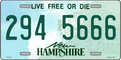 NH license plate 2945666