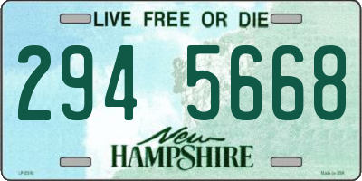 NH license plate 2945668