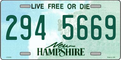 NH license plate 2945669