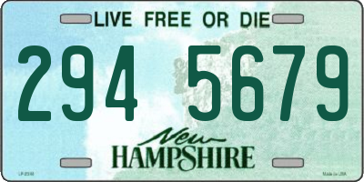 NH license plate 2945679
