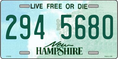 NH license plate 2945680