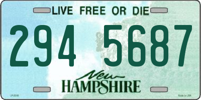 NH license plate 2945687