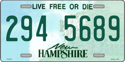 NH license plate 2945689