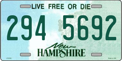 NH license plate 2945692