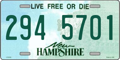 NH license plate 2945701