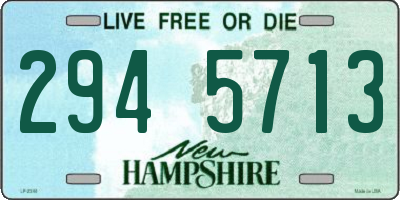 NH license plate 2945713