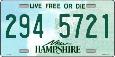 NH license plate 2945721