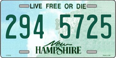 NH license plate 2945725