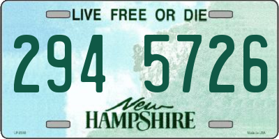 NH license plate 2945726