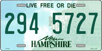 NH license plate 2945727