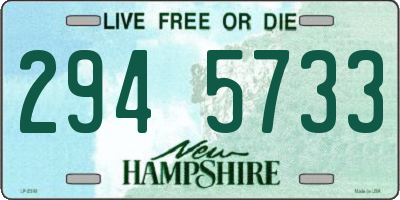 NH license plate 2945733