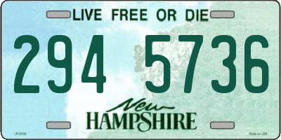 NH license plate 2945736