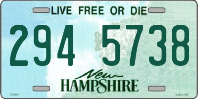 NH license plate 2945738
