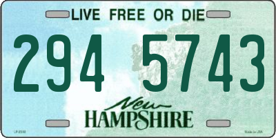 NH license plate 2945743
