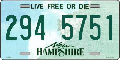 NH license plate 2945751
