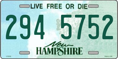 NH license plate 2945752