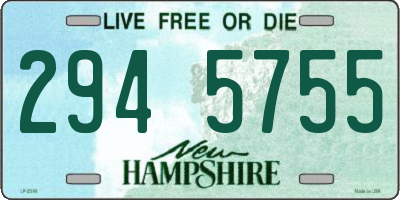 NH license plate 2945755