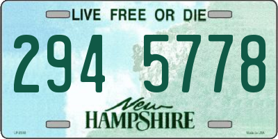 NH license plate 2945778