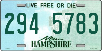 NH license plate 2945783