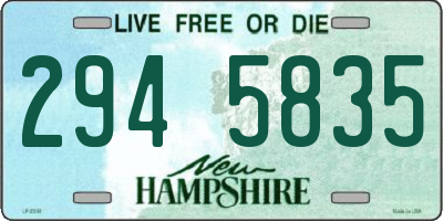 NH license plate 2945835