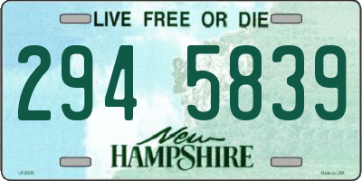 NH license plate 2945839