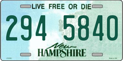 NH license plate 2945840