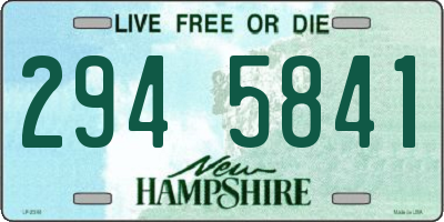 NH license plate 2945841