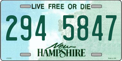 NH license plate 2945847