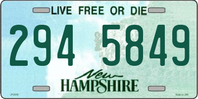 NH license plate 2945849