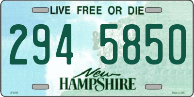 NH license plate 2945850