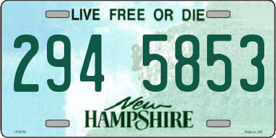 NH license plate 2945853