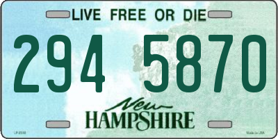 NH license plate 2945870